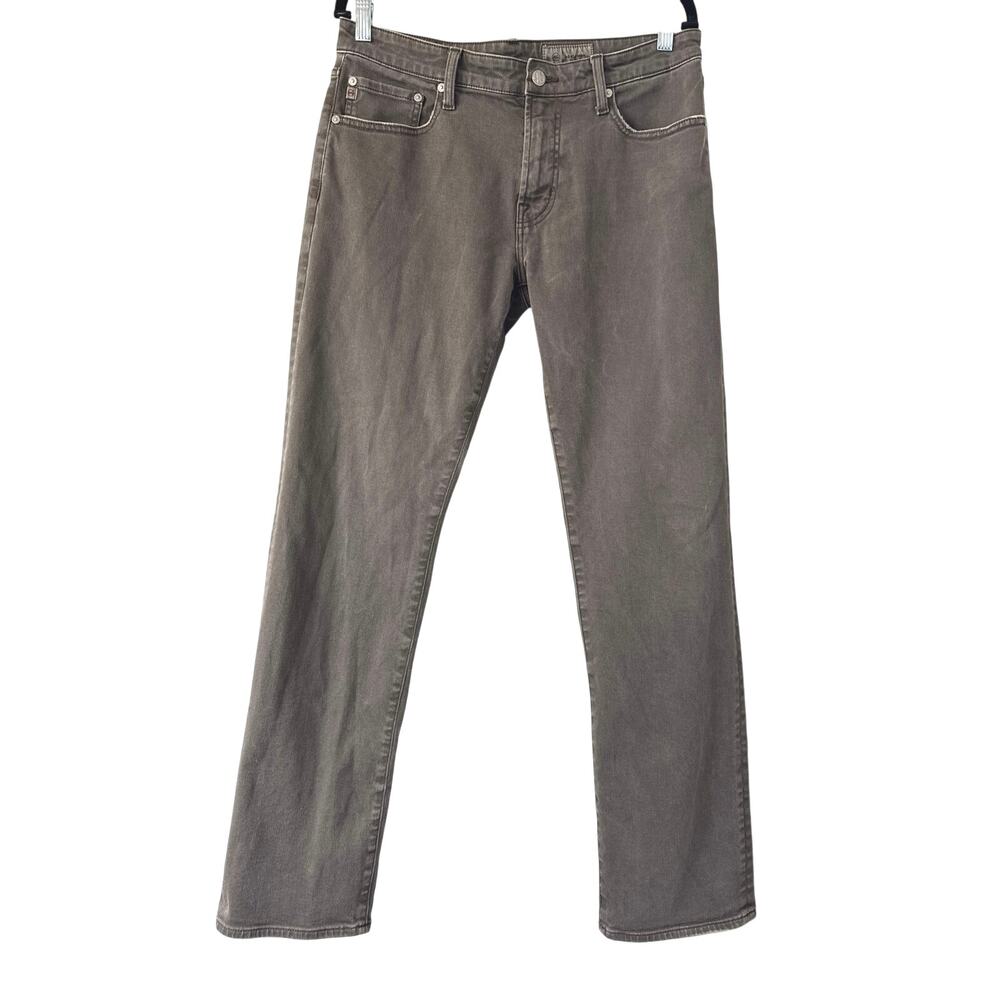 AG Adriano Goldschmied Mens Protégé Straight Leg Gray-Brown Jeans Size 31x32 EUC